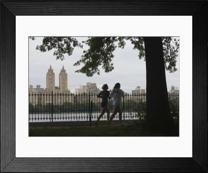 Framed Print : Joggers, Central Park Framed Print : Joggers, Central Park