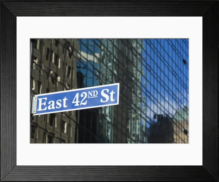 Framed Print : East 42nd Street sign Framed Print : East 42nd Street sign