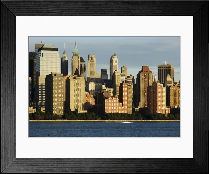Framed Print : Lower Manhattan Financial District skyline across the Hudson River Framed Print : Lower Manhattan Financial District skyline across the Hudson River