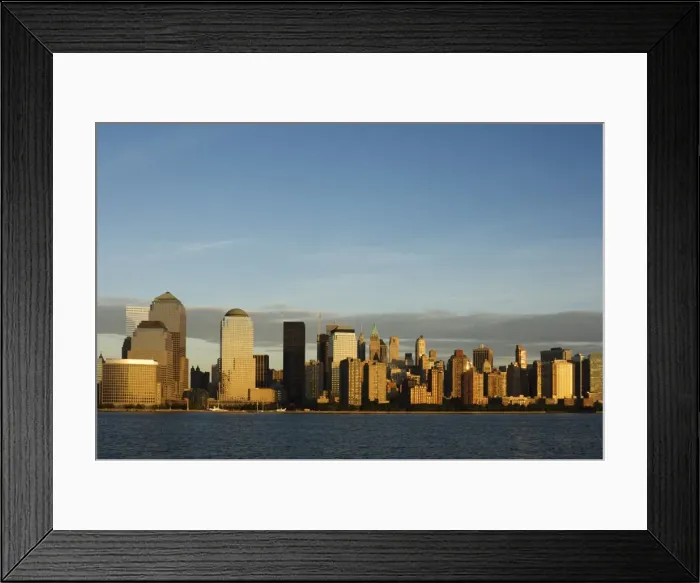 Framed Print : Lower Manhattan skyline across the Hudson River Framed Print : Lower Manhattan skyline across the Hudson River