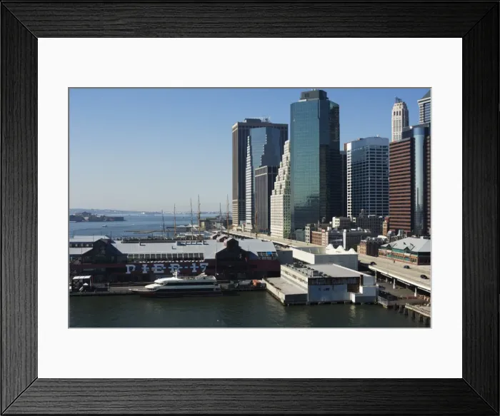 Framed Print : South Street Seaport and the Financial District Framed Print : South Street Seaport and the Financial District
