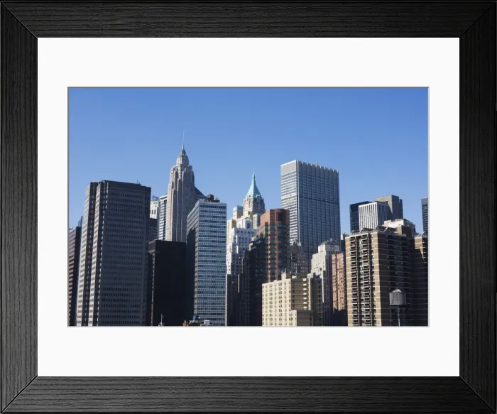 Framed Print : Tall buildings in the Financial District of Lower Manhattan Framed Print : Tall buildings in the Financial District of Lower Manhattan
