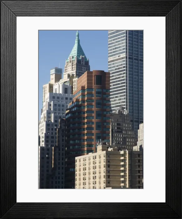 Framed Print : Tall buildings in the Financial District of Lower Manhattan Framed Print : Tall buildings in the Financial District of Lower Manhattan