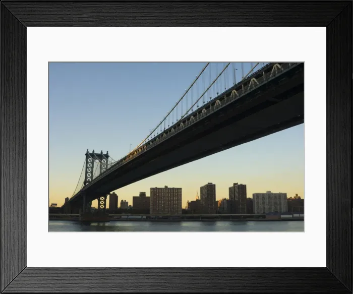 Framed Print : Manhattan Bridge and the East River Framed Print : Manhattan Bridge and the East River