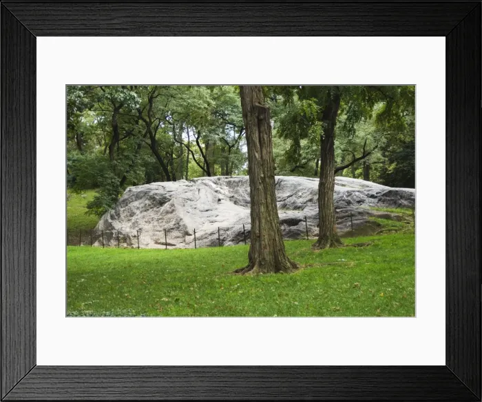 Framed Print : Granite outcrops in Central Park