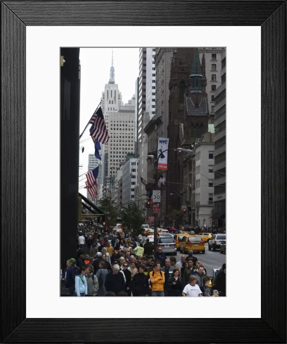 Framed Print : Fifth Avenue crowds Framed Print : Fifth Avenue crowds
