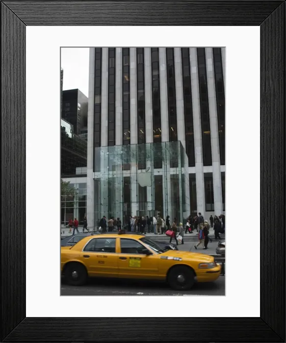 Framed Print : The Apple Store cube entrance Framed Print : The Apple Store cube entrance