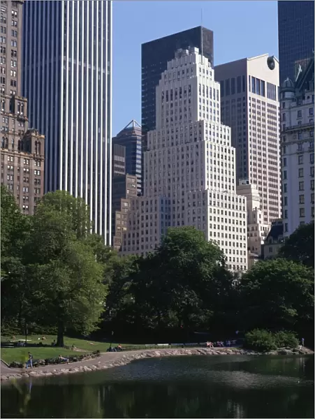 Buildings lining Central Park