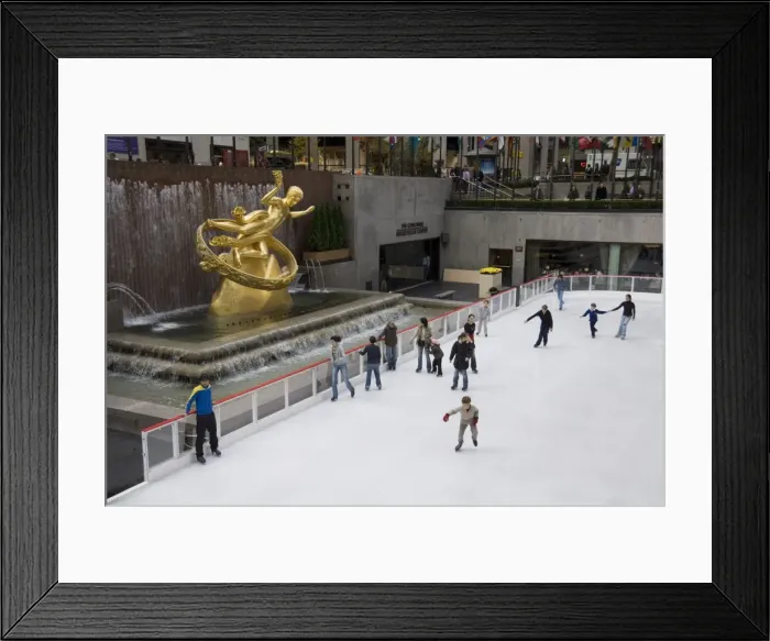 Framed Print : Ice Rink at Rockefeller Center Framed Print : Ice Rink at Rockefeller Center
