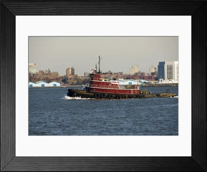Framed Print : Tug on Hudson River Framed Print : Tug on Hudson River
