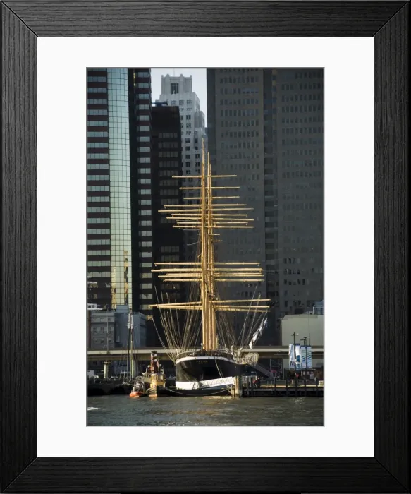 Framed Print : Historic boats moored at Pier 17 on the East River Framed Print : Historic boats moored at Pier 17 on the East River