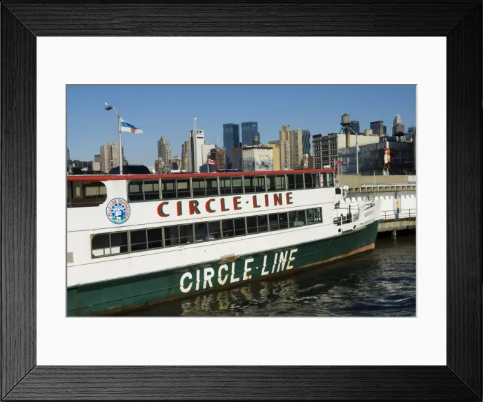 Framed Print : Circle Line tourist boats going from 42nd Street terminal Framed Print : Circle Line tourist boats going from 42nd Street terminal