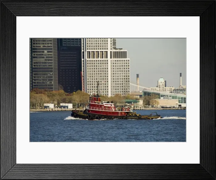 Framed Print : Tug on Hudson River