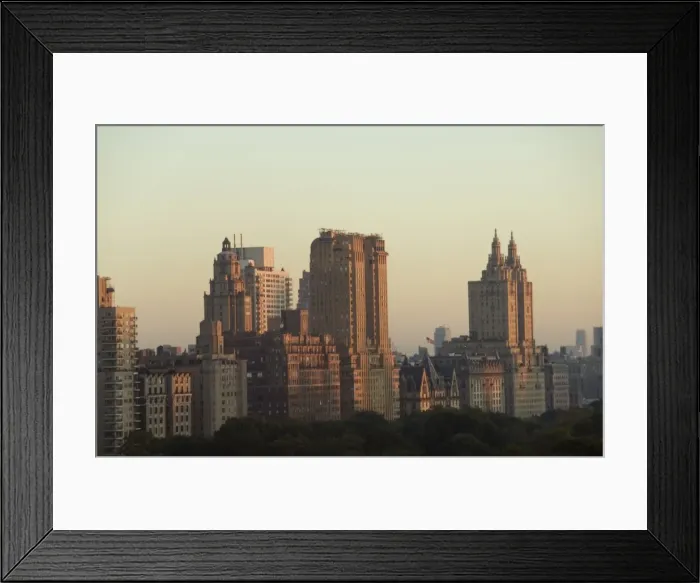Framed Print : View of city skyline from Central Park from south looking north Framed Print : View of city skyline from Central Park from south looking north