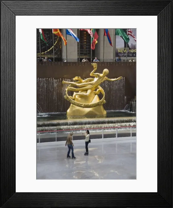 Framed Print : Rockefeller Center Ice Rink Framed Print : Rockefeller Center Ice Rink
