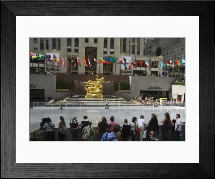 Framed Print : Rockefeller Center Ice Rink