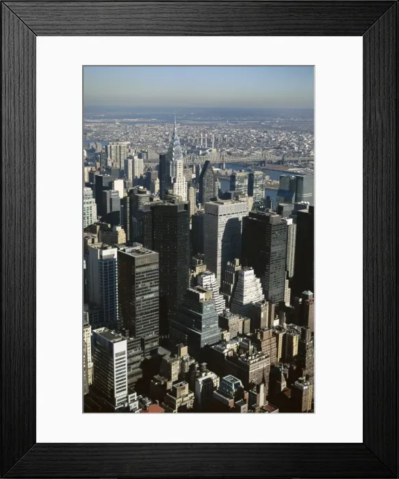 Framed Print : View over skyscrapers and city from Empire State Building Framed Print : View over skyscrapers and city from Empire State Building