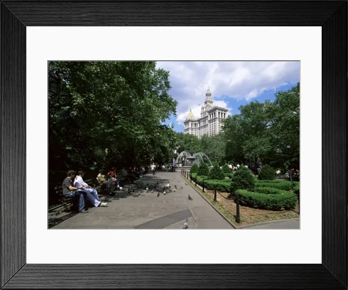 Framed Print : New York City Hall Park Framed Print : New York City Hall Park