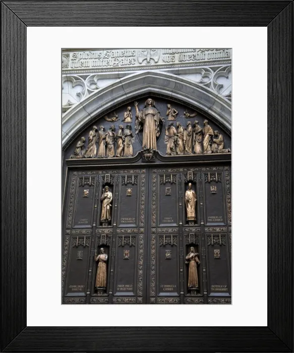 Framed Print : Detail of door, St Framed Print : Detail of door, St