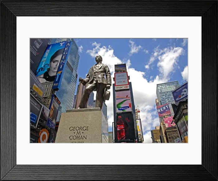 Framed Print : George M. Cohan Statue Framed Print : George M. Cohan Statue