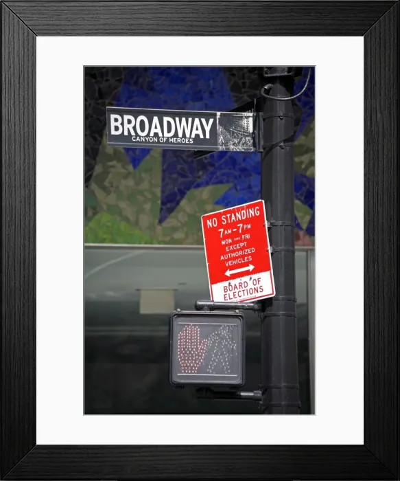 Framed Print : Broadway street sign Framed Print : Broadway street sign