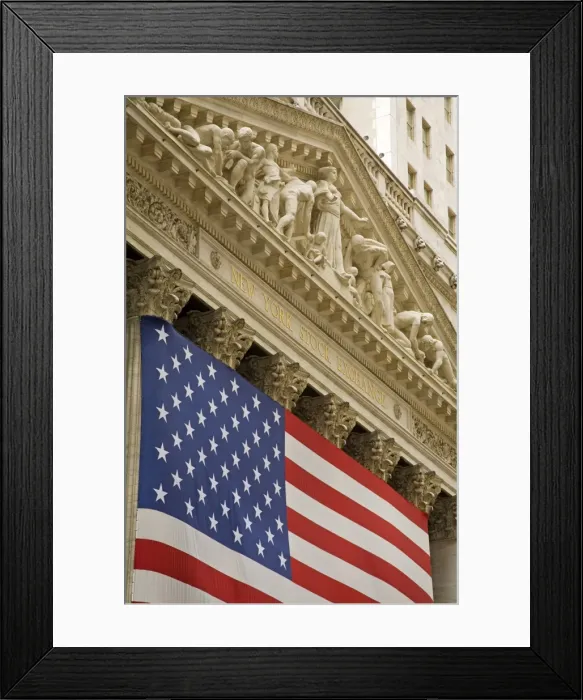 Framed Print : Stock Exchange on Wall Street Framed Print : Stock Exchange on Wall Street
