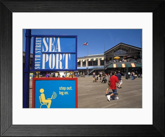 Framed Print : Sign, South Street Seaport Museum Framed Print : Sign, South Street Seaport Museum