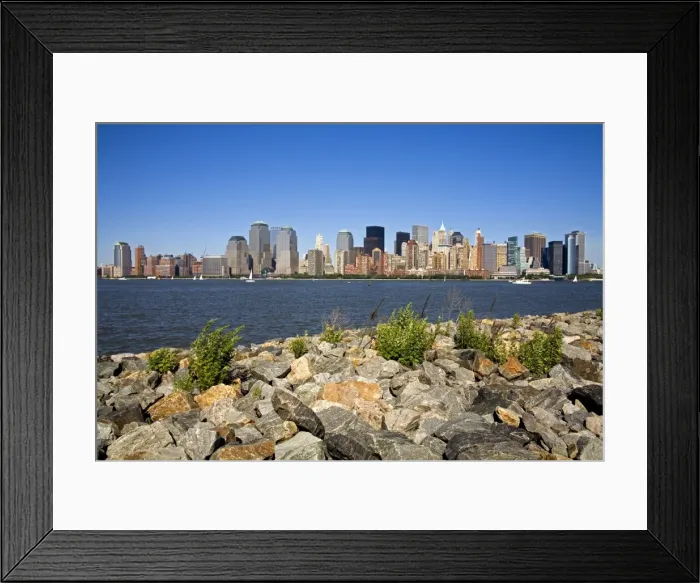 Framed Print : Lower Manhattan viewed from Liberty Park Framed Print : Lower Manhattan viewed from Liberty Park