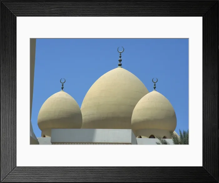 Framed Print : The domes of the Ber Dubai Mosque