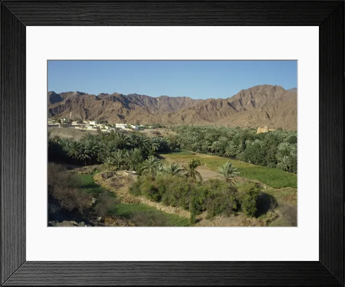 Framed Print : View over the oasis town of Bithnal Framed Print : View over the oasis town of Bithnal