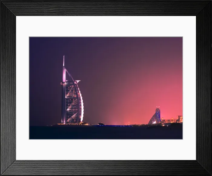 Framed Print : Burj al Arab hotel in the evening Framed Print : Burj al Arab hotel in the evening