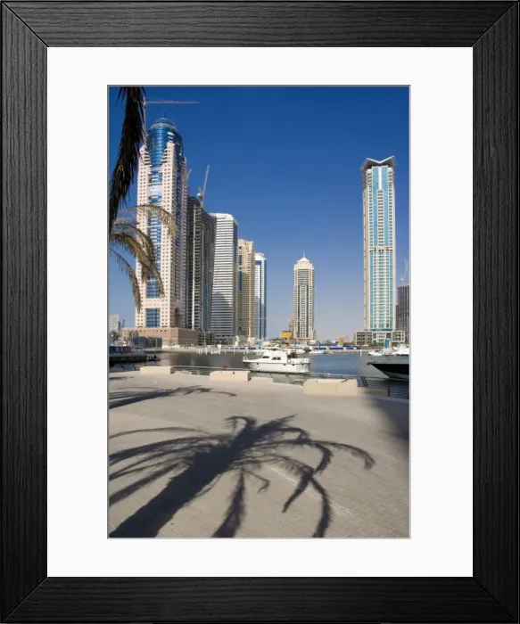 Framed Print : Dubai Marina, Dubai, United Arab Emirates (U Framed Print : Dubai Marina, Dubai, United Arab Emirates (U