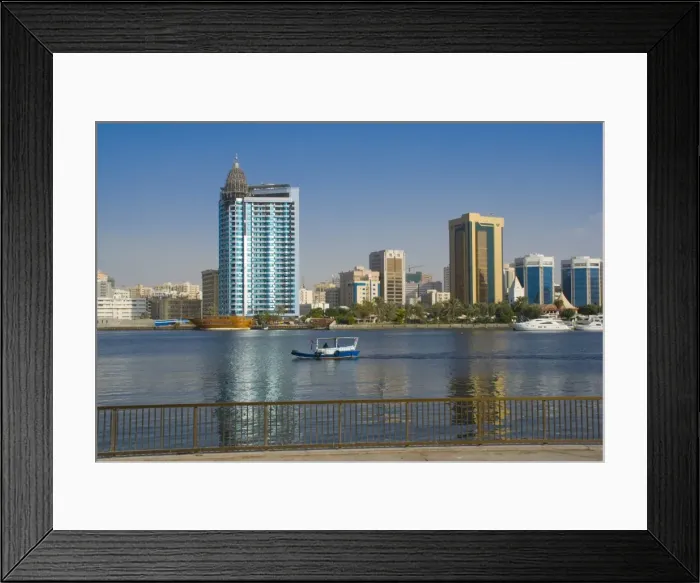 Framed Print : Sharjah Creek skyline Framed Print : Sharjah Creek skyline