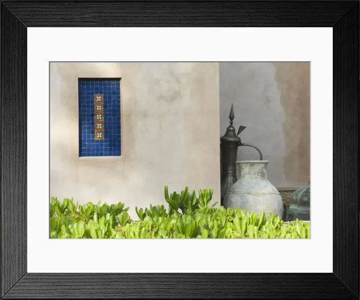 Framed Print : Pots and wall Framed Print : Pots and wall