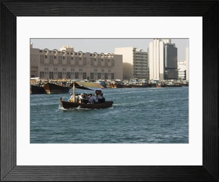 Framed Print : An abra (ferry) crossing Dubai Creek Framed Print : An abra (ferry) crossing Dubai Creek