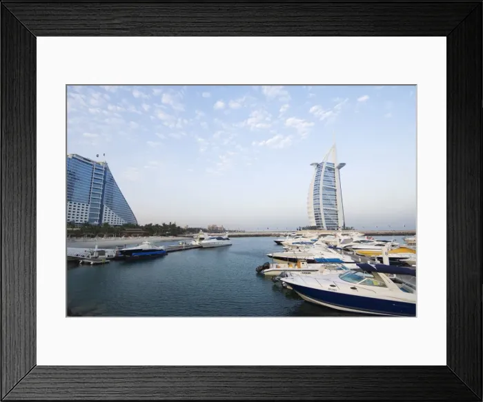Framed Print : Burj Al Arab Hotel and Jumeirah Beach Hotel Framed Print : Burj Al Arab Hotel and Jumeirah Beach Hotel