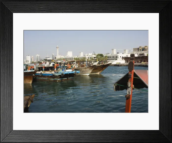 Framed Print : Dhows on Dubai Creek Framed Print : Dhows on Dubai Creek