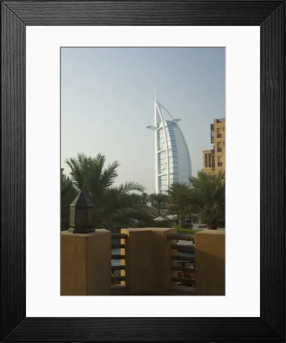 Framed Print : Burj Al Arab Hotel and Madinat Jumeirah Hotel Framed Print : Burj Al Arab Hotel and Madinat Jumeirah Hotel