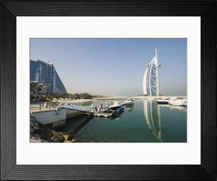 Framed Print : Jumeirah Beach Hotel and Burj Al Arab Hotel Framed Print : Jumeirah Beach Hotel and Burj Al Arab Hotel