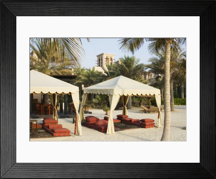 Framed Print : The beach at the Madinat Jumeirah Hotel Framed Print : The beach at the Madinat Jumeirah Hotel