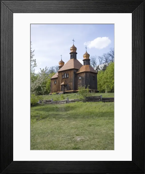 Framed Print : Church made of wood Framed Print : Church made of wood