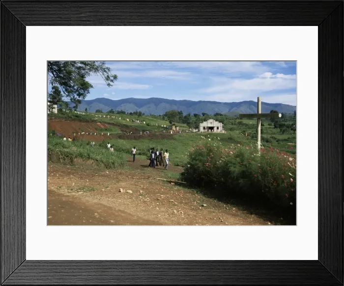 Framed Print : People leaving church on a Sunday Framed Print : People leaving church on a Sunday