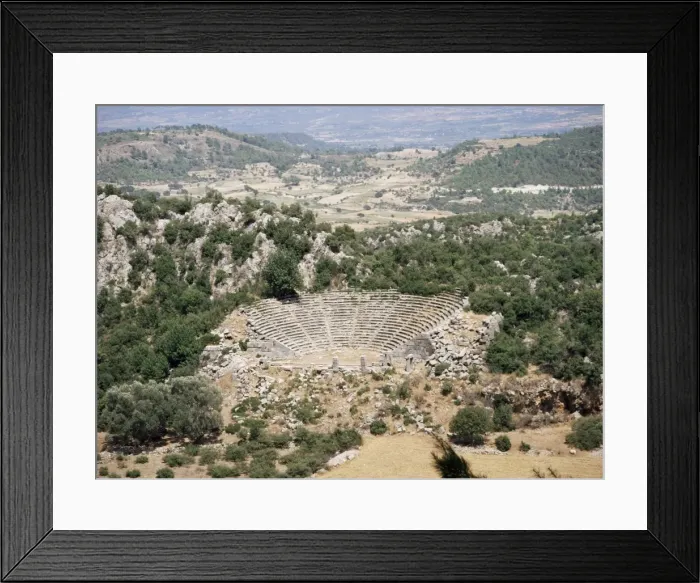 Framed Print : Greek style theatre at Lycian city of Pinara Framed Print : Greek style theatre at Lycian city of Pinara