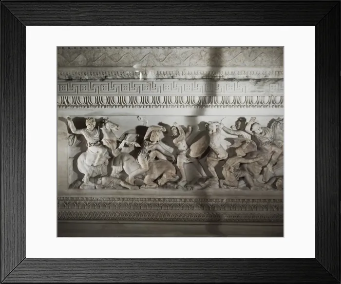 Framed Print : Detail of the sarcophagus of Alexander the Great Framed Print : Detail of the sarcophagus of Alexander the Great