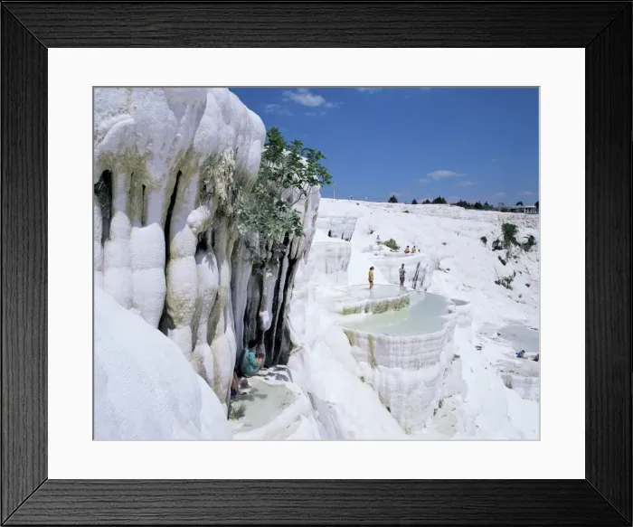 Framed Print : Tourists on terraces Framed Print : Tourists on terraces