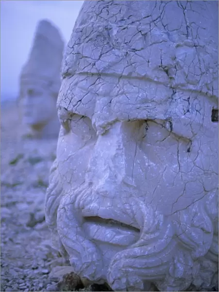 Ancient carved heads of gods on summit of Mount Nemrut