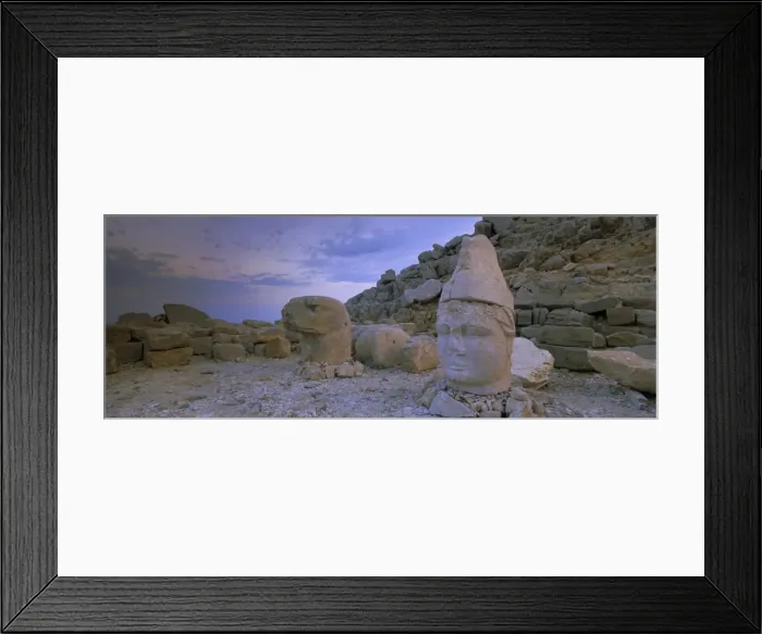 Framed Print : Ancient carved stone heads Framed Print : Ancient carved stone heads