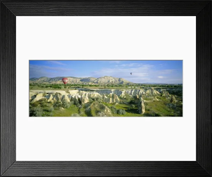 Framed Print : Panoramic view from hot air balloon of Cappadocian Framed Print : Panoramic view from hot air balloon of Cappadocian