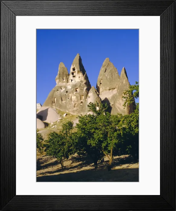 Framed Print : Pigeon cotes cut in volcanic rock Framed Print : Pigeon cotes cut in volcanic rock