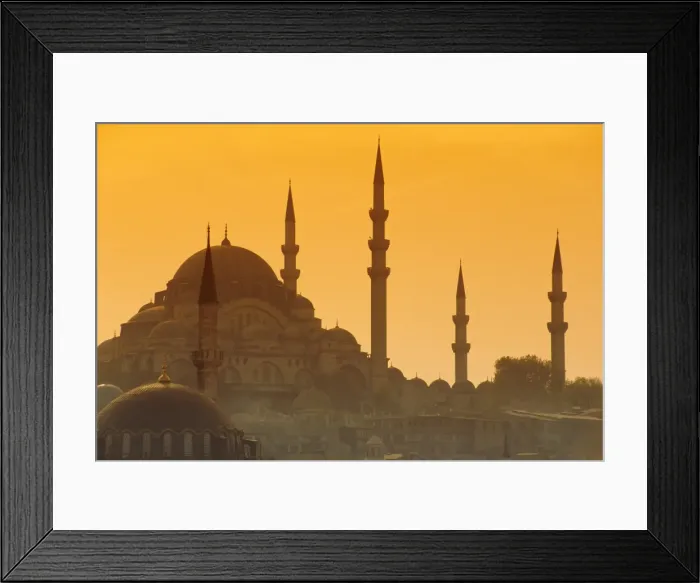 Framed Print : Suleymaniye complex from Galata Bridge Framed Print : Suleymaniye complex from Galata Bridge